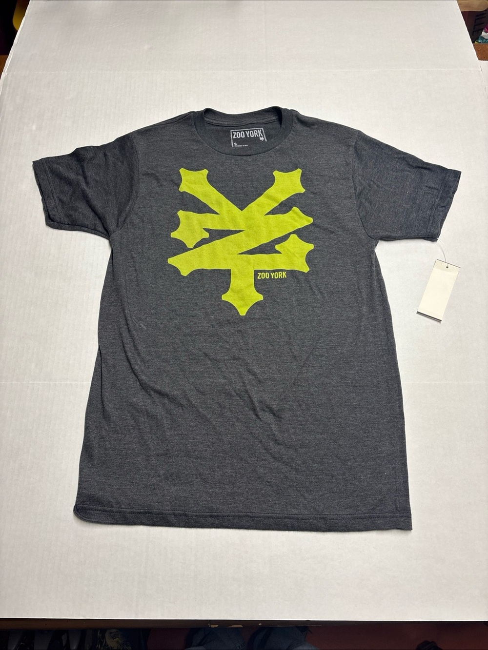 Zoo York Charcoal T-Shirt with Neon Lime Logo